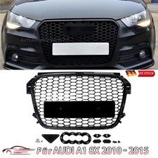 Kühlergrill Waben Grill Glanz Schwarz Hochglanz Sport für Audi A1 8X 2010-2015