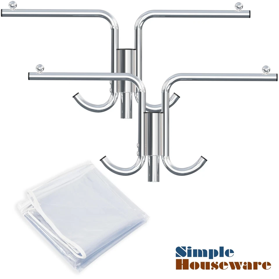Cover and Tube Bracket for SimpleHouseware Z-Base Garment Rack (Garment Rack NOT - Image 2 of 4
