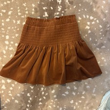Girls GB Girls Orange Brown Corduroy Skirt Size Small 8/10- Fall Thanksgiving
