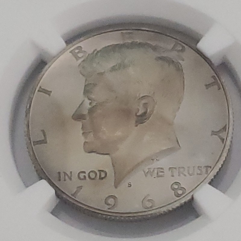1968-S Kennedy Half Dollar 50C Proof Silver NGC Proof Details Artificial Toning