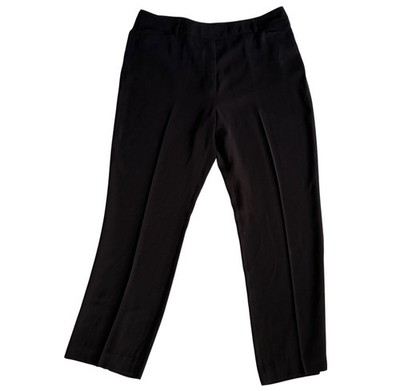 Gerry Weber Pants Women's 14 Black Straight Leg Trouser Office Career Minimalist