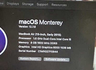 Apple MacBook Air 13.3 inch Laptop - A1466 (2015) for sale Apple MacBook Air 13.3 inch Laptop - A1466 (2015) for sale