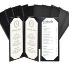 WeChef 4.25x11" Menu Covers Holders 5 Pcs 1 View & 5 Pcs 2 View kit PU Leather — photo 1