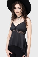Killstar Zaria Top Shirt Xs Black Top Misc V-Neck Women New Goth Alternative