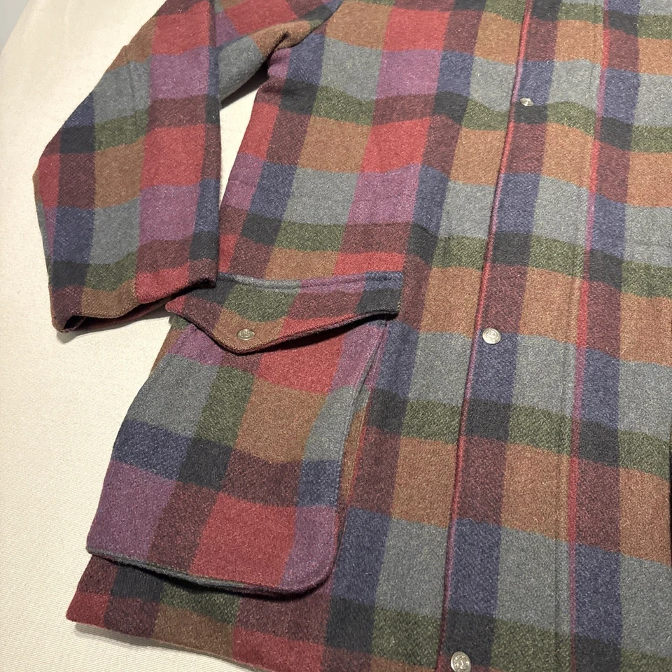Swanndri New Zealand Wool Jacket XL Check Plaid Heavy Vintage Tartan Lined 42" - Image 4 of 4