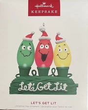 2023 Hallmark Let’s Get Lit Ornament – Magic Light Christmas Bulb Trio