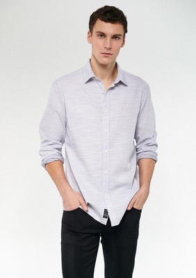 Mavi Herren Hemden Regular Cosmic Sky, Lila, L