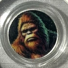 Bigfoot 1 Gram .999 Fine Silver Colorized Portrait Round In Capsule