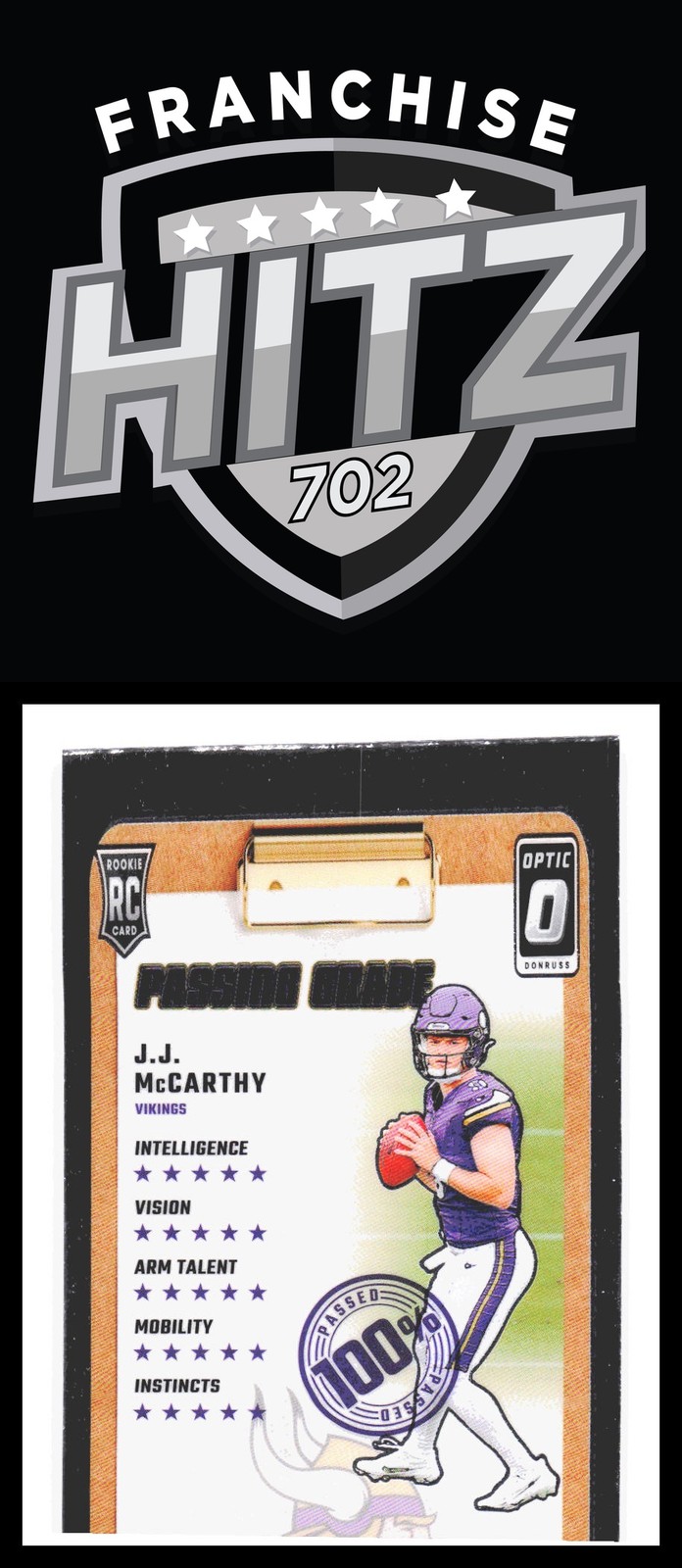 2024 Donruss Optic Passing Grade #6 J.J. McCarthy