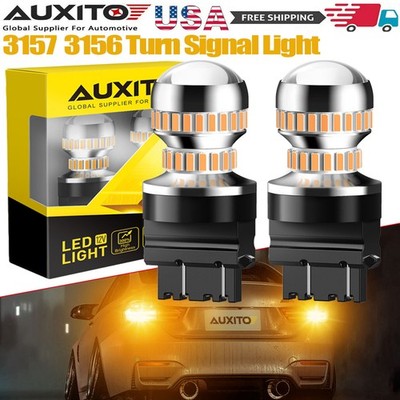 3157 T25 LED Turn Signal Light Bulbs Amber CANBUS Anti Hyper Flash Error Free A+