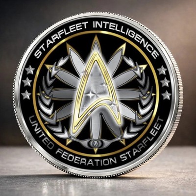 Star Trek Starfleet Intelligence Challenge Coin United Federation of Planets