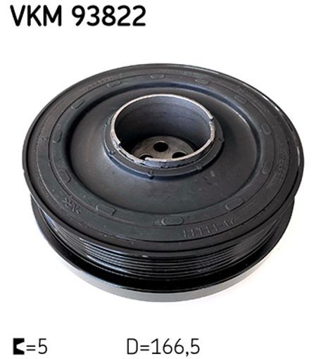 BELT PULLEY CRANKSHAFT VKM 93822 FOR BMW 1/E8/E9/E87/5/E82/F0/F3/F2/F20/X/E84 - Image 9