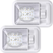 Leisure LED 2 Pack 12V RV Ceiling Dome Light RV Interior Lighting for Trailer Ca