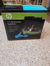 HP Multimedia 6 Inch Tall Speakers GL313AA. Tested Works In Box 