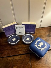 Wedgewood Jasperware Bundle Trinket Box and Pin Trays - Queen Elizabeth II
