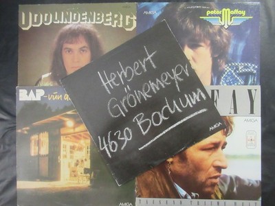HERBERT GRÖNEMEYER, UDO LINDENBERG, BAP, PETER MAFFAY / 5 LP Konvolut DDR AMIGA
