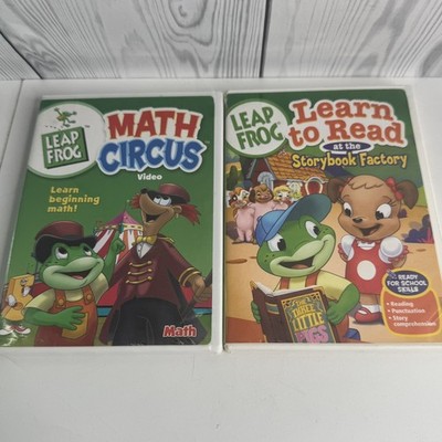 Leap Frog Learning DVDs Set Of 2 Math Circus  Learn To Read ages 3-6