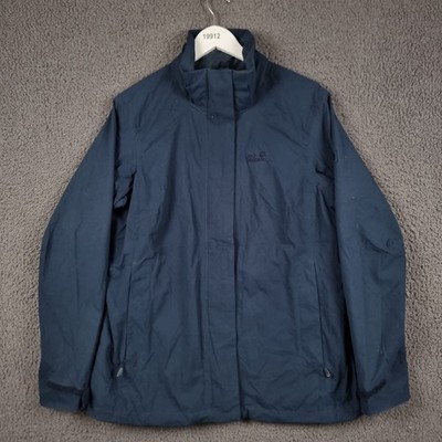 JACK WOLFSKIN Jacket Womens UK 14 16 Large Blue Texapore Waterproof Windbreaker