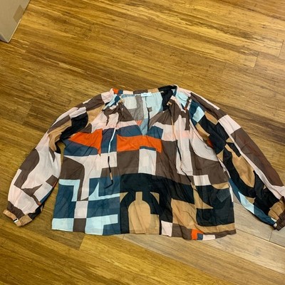 CLOSED Women's Multicolor Tunic Blouse Long Sleeve V-Neck Pullover Top Size XS