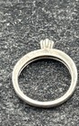 925 Sterling Silver Gold Plated Real Diamonds Solitaire Ring Size 5.5 2.29 Grams — photo 2