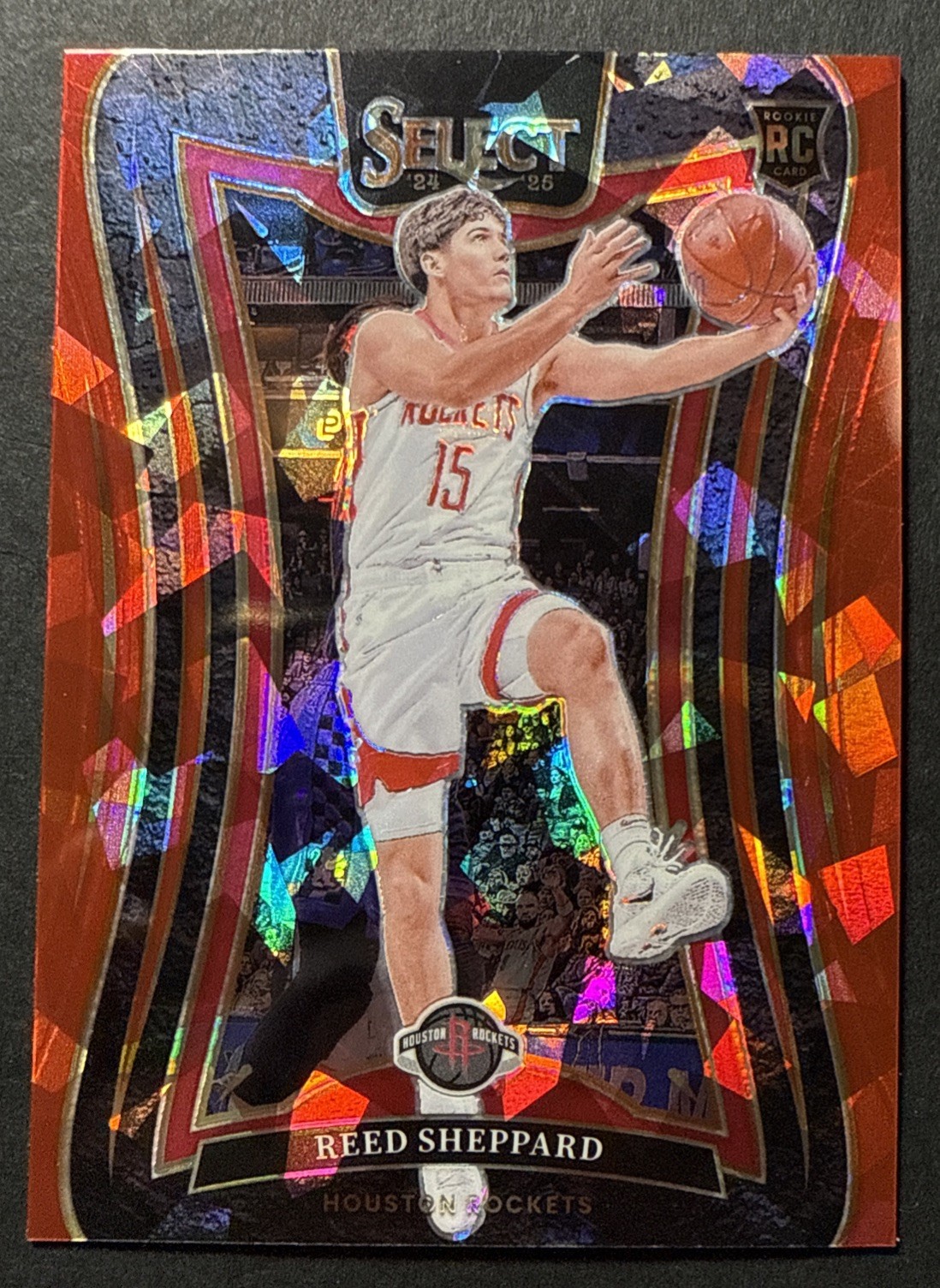 2024 Panini Select Reed Sheppard Mezzanine Red Cracked Ice Prizm #366 Rookie RC