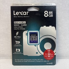 Lexar Platinum II 8GB SDHC Memory Card High Speed Class 4 New