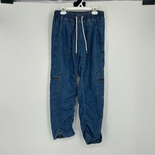 Pilcro the cottage utility cargo drawstring waist jeans pants size XS