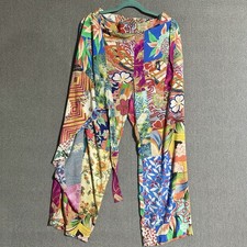 Johnny Was Boho Side Wrap Womens Pants M Patc...