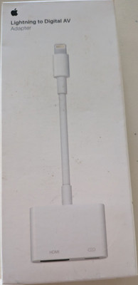 Apple Lightning to HDMI Digital AV Adapter w/ Lightning Port, White (1:2)