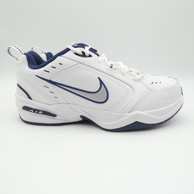 Nike Air Monarch IV Mens 11.5 4E Extra Wide White Navy Training Shoes 416355-102