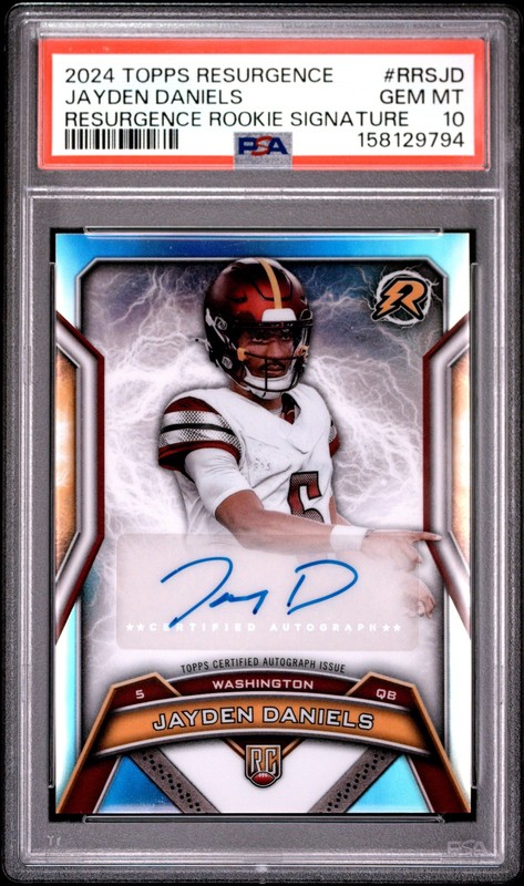 2024 Topps Resurgence Jayden Daniels Rookie Signature Auto #RRSJD PSA 10