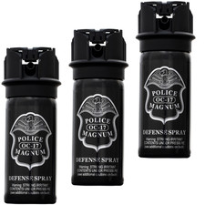 Police Magnum pepper spray self defense portable protection 3 pack 2oz Flip Top