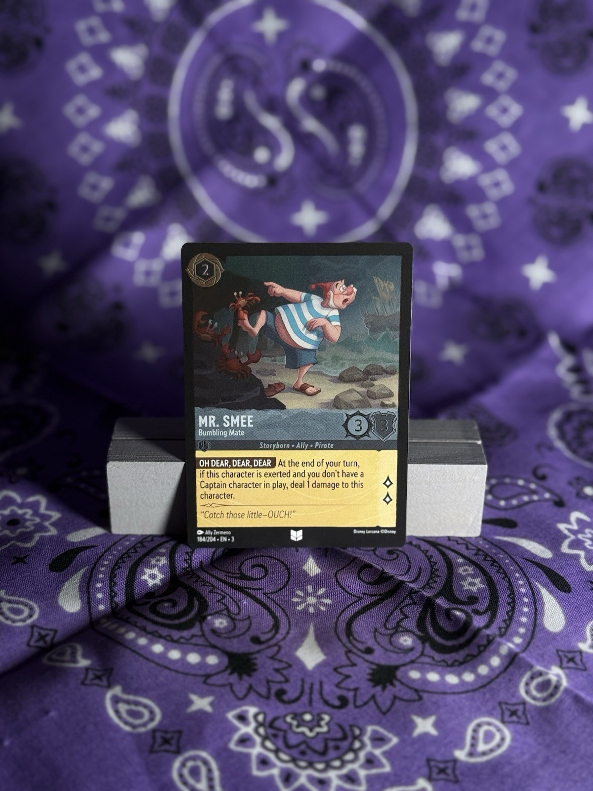 Lorcana Inklands - Mr. Smee - Bumbling Mate - 184/204 COLD FOIL - Near Mint