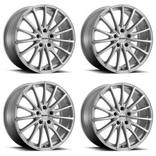 Set 4 19 Petrol P3a 19x8 5x120 35mm Silver W Machined Cut Face Wheels Rims