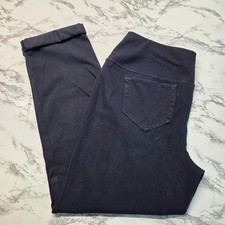 J. Jill Wearever Collection Medium Navy Blue Mid Rise Cropped Pull On Jeggings