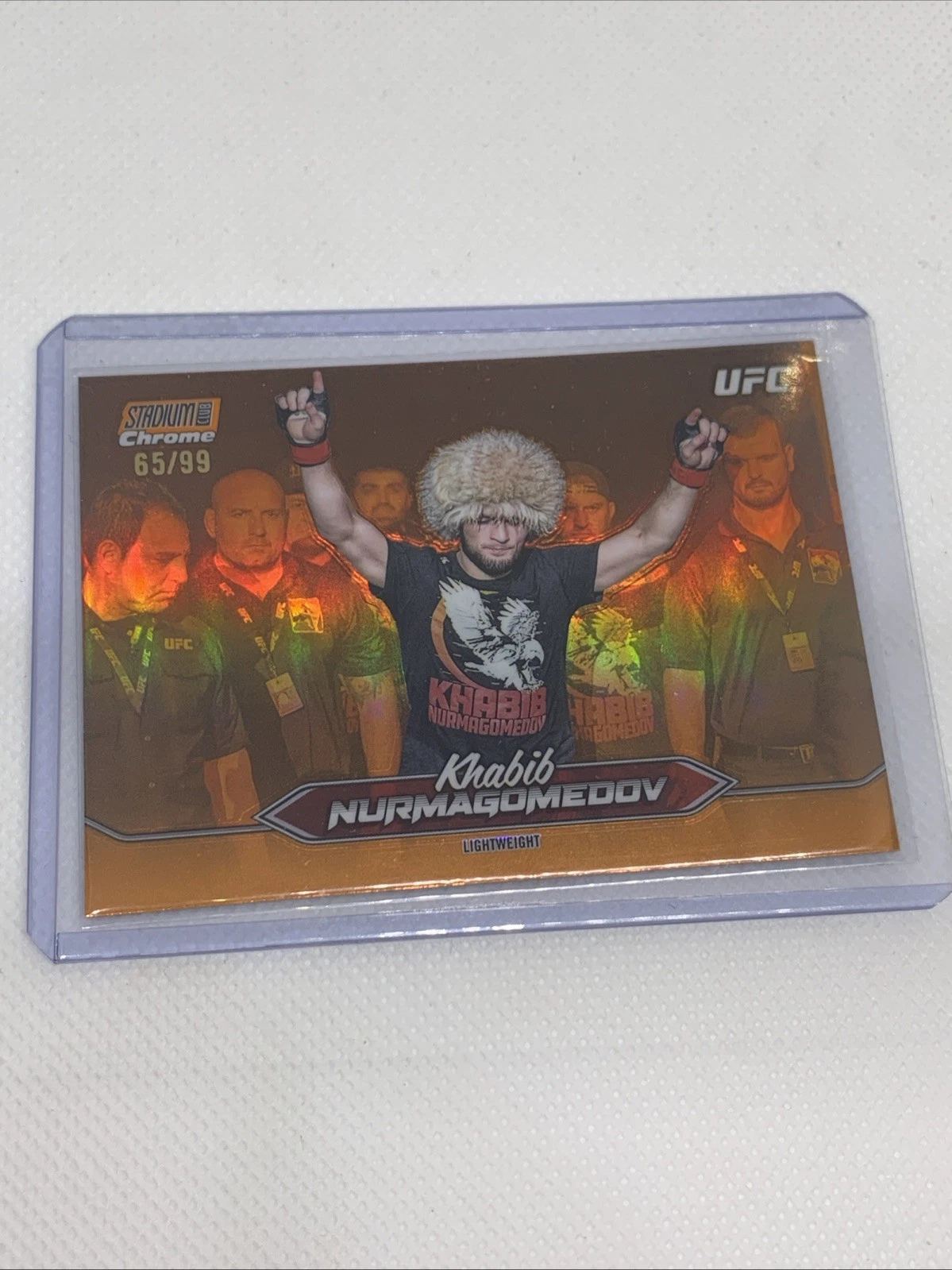 2025 UFC Stadium Club Chrome Khabib Nurmagomedov Orange Refractor /99
