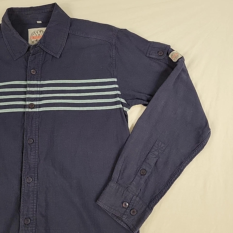 Camisa Freshjive Manga Larga Abotonada Ripstop Años 90 Y2K Para Hombre Talla M Hecha en EE. UU. Foto 3 de 4