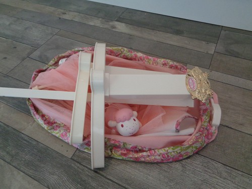 baby annabell rocking cot/crib+bedding,drapes+musical/lights lamb toy - Picture 19 of 19