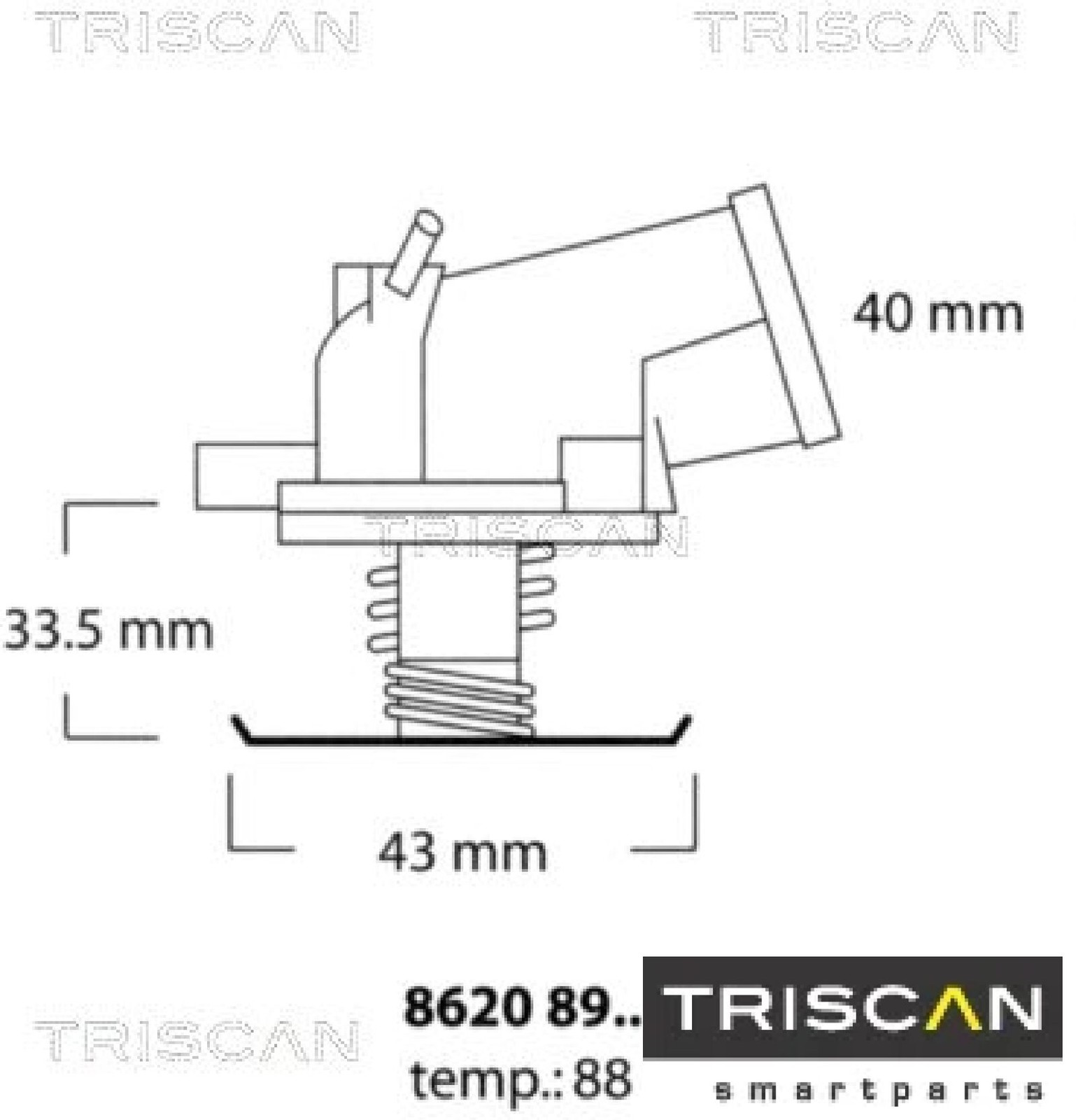 Triscan Thermostat Mercedes Ssangyong Vw - Bild 2