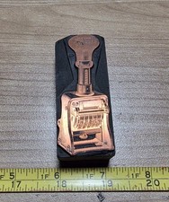 Timbro gomma numerazione data blocco stampa tipografia vintage