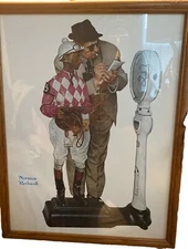 Vintage Normal Rockwell Saturday Evening Post "WEIGHING IN" 28”x22” Framed Print