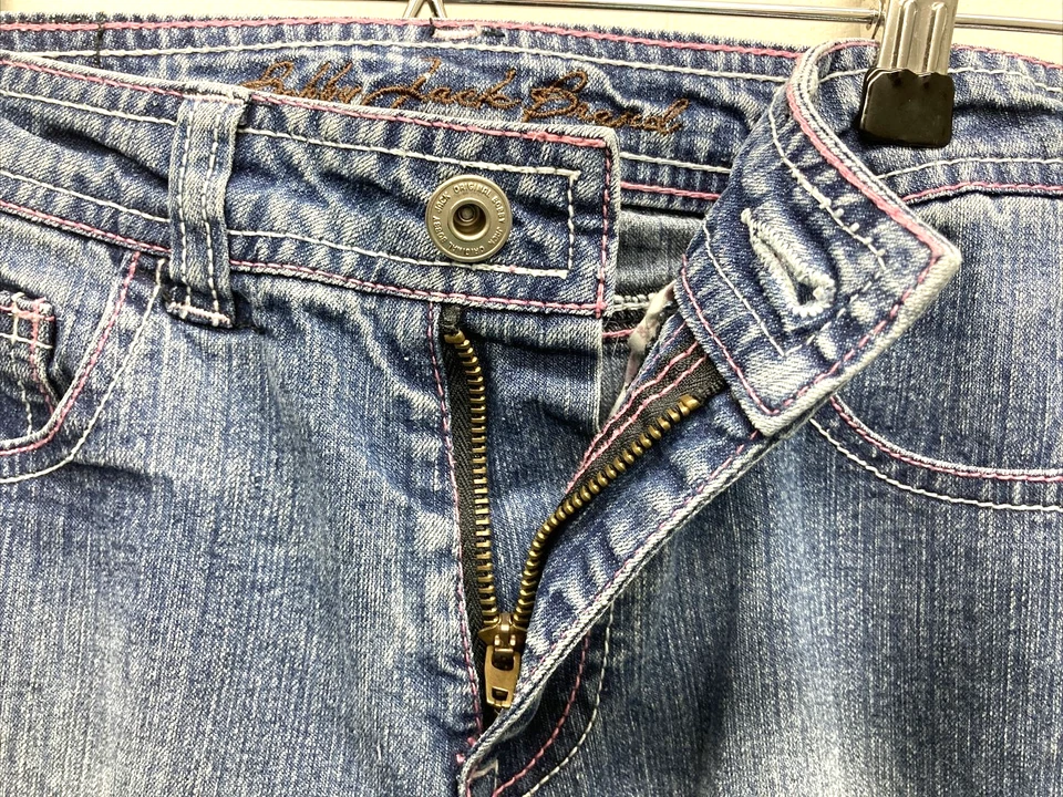 Jeans feminino Bobby Jack "Bobbylicious" azul denim flare - elástico - Tamanho 10 - Imagem 4 de 4