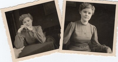 114/504 FOTO PORTRAIT JUNGE FRAU JAHR 1939 - 2 x