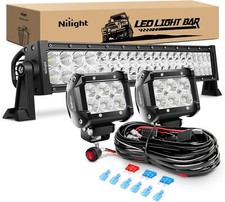 Nilight 22inch 120w Spot Flood Combo Led Light Bar Off Road Driving Lights