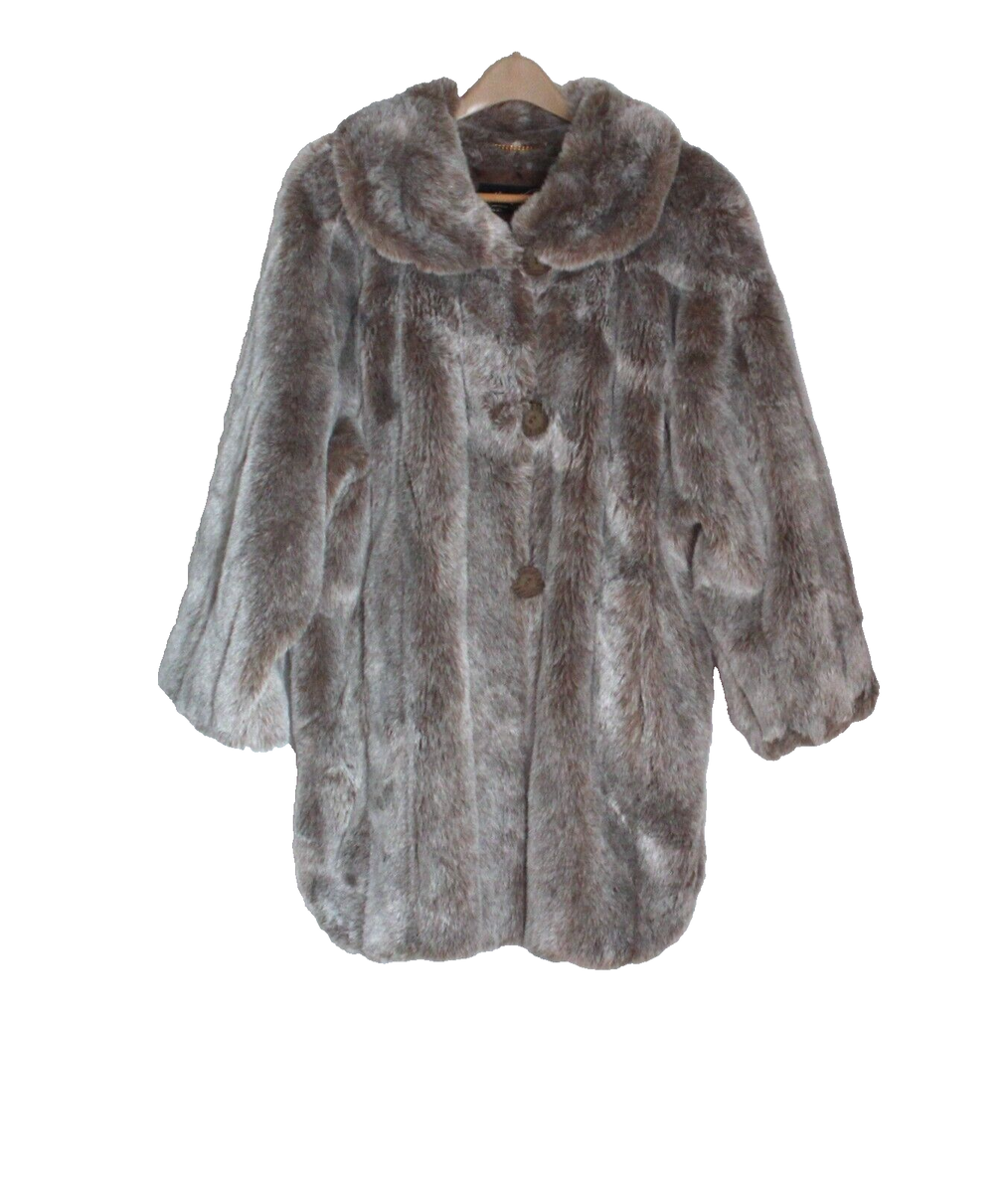 Vintage 80's Margot J.J. Deray Paris Faux Fur See Measurements | eBay