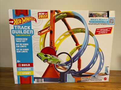 Hot Wheels Track Builder Unlimited Corkscrew Twist Kit New Toy Car Race Play Fun