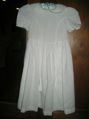 Boutique LAURA ASHLEY VTG MOTHER & CHILD White Summer DRESS Cotton 4 Years Girls - Picture 3 of 8
