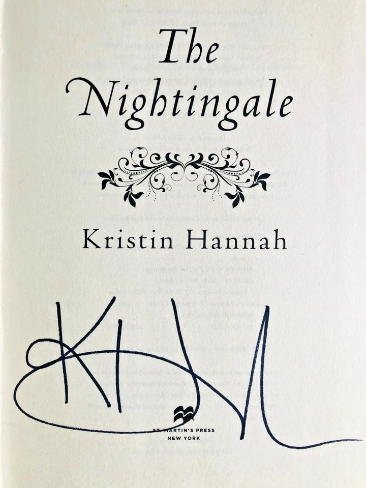 SIGNED The Nightingale: DELUXE EDITION by Kristin Hannah (2025, HC) Stenciled - Image 4 of 4