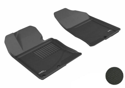 3D MAXpider  Black 1st Row 2 Piece Floor Liners for Hyundai Sonata