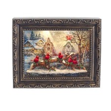 Kurt S. Adler Battery-Operated Musical Cardinals Frame Water Globes,